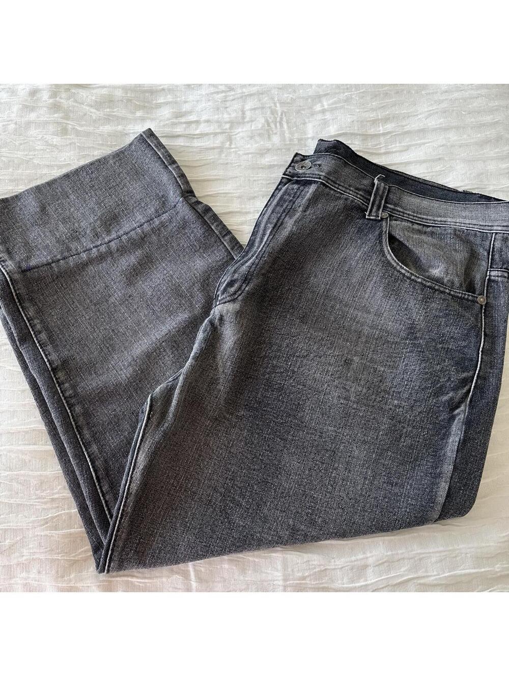 Men's Grey and Black Jeans
